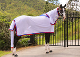 Summer Mesh Neck Combo - White with Red & Royal Blue Trims